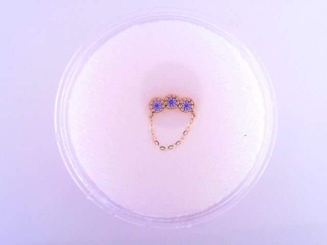 14 KARAT EARRINGS WEIGHT: 0.3G
CZ MOON