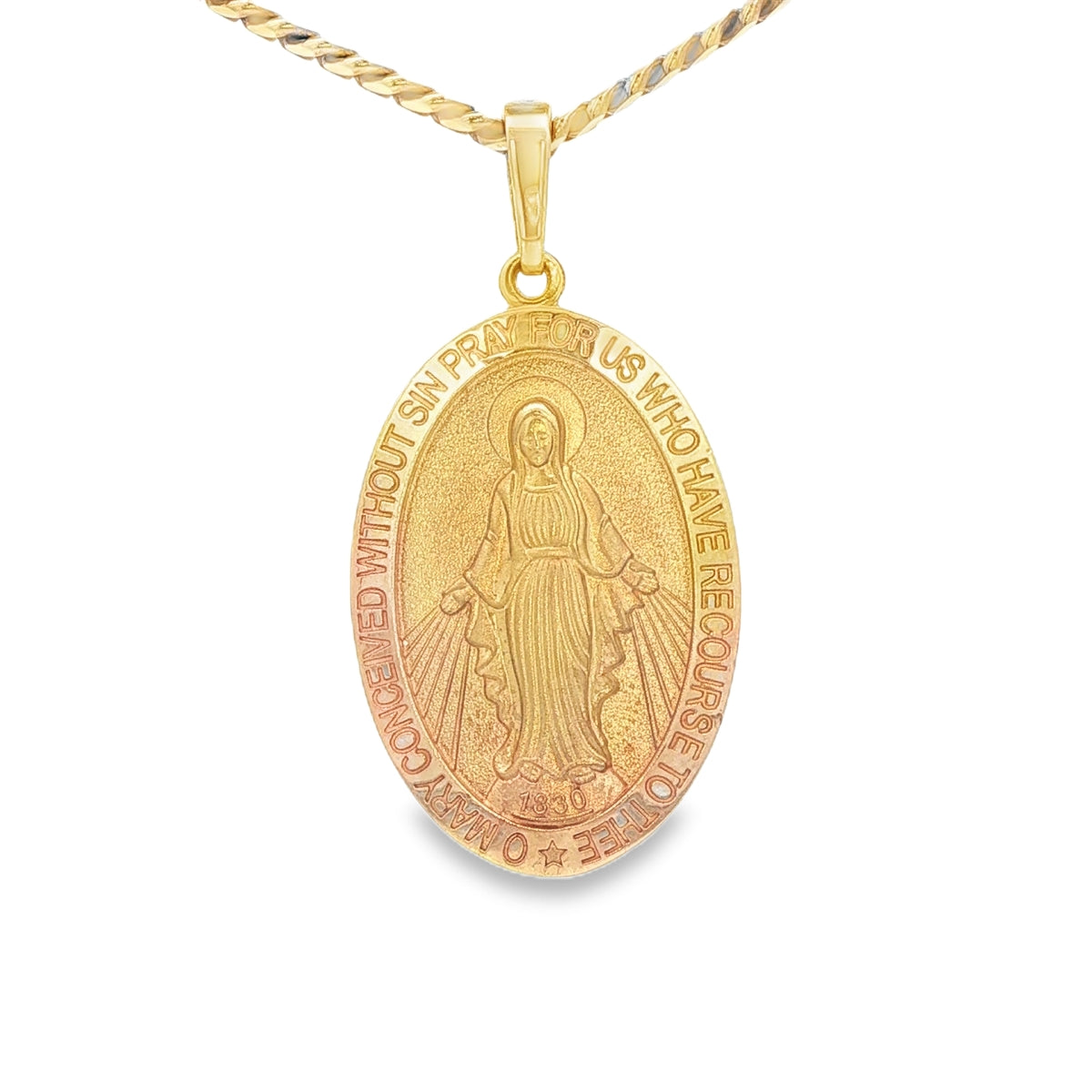 14 KARAT CHARM LENGTH 18 WEIGHT: 5.9G : VIRGEN MAR