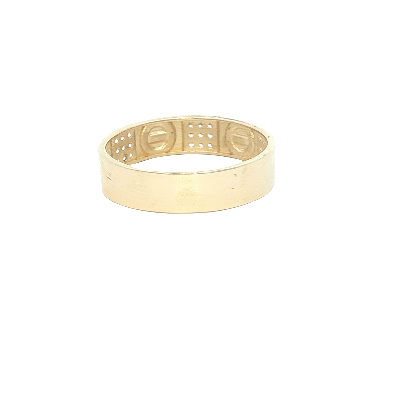 14 KARAT RING SIZE 10 WEIGHT: 2.8G : 5.2MM CZ SCRE