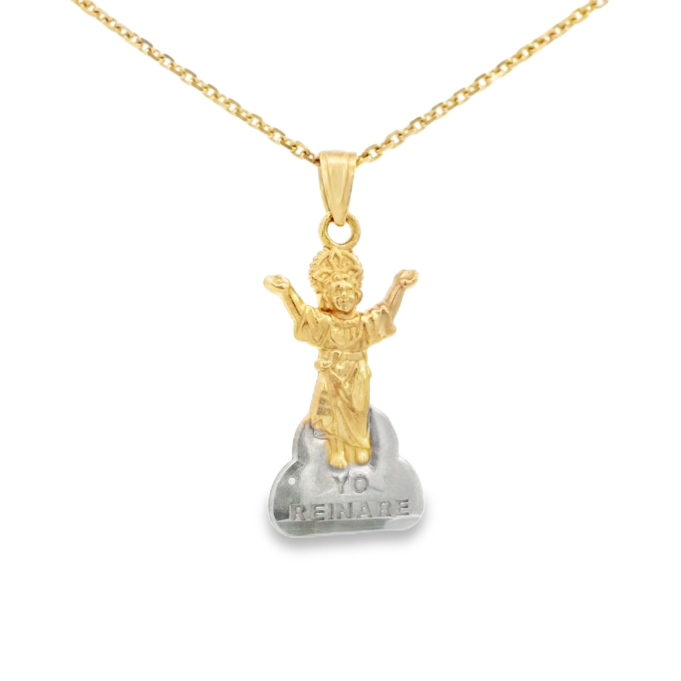 PENDANT 14K PENDANT 2TONE DIVINE CHILD