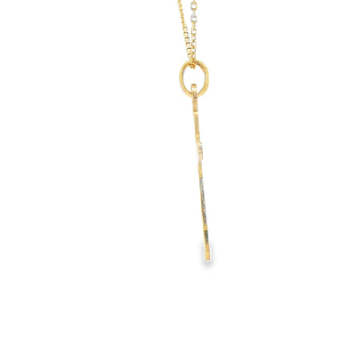 18 KARAT CHARM CROSS SUNBURST DESIGN