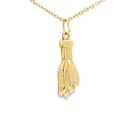 PENDANT 14KP FIST HAND FIST HAND