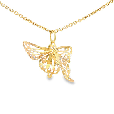 14 KARAT CHARM DC BUTTERFLY NEGATIVE SPACE