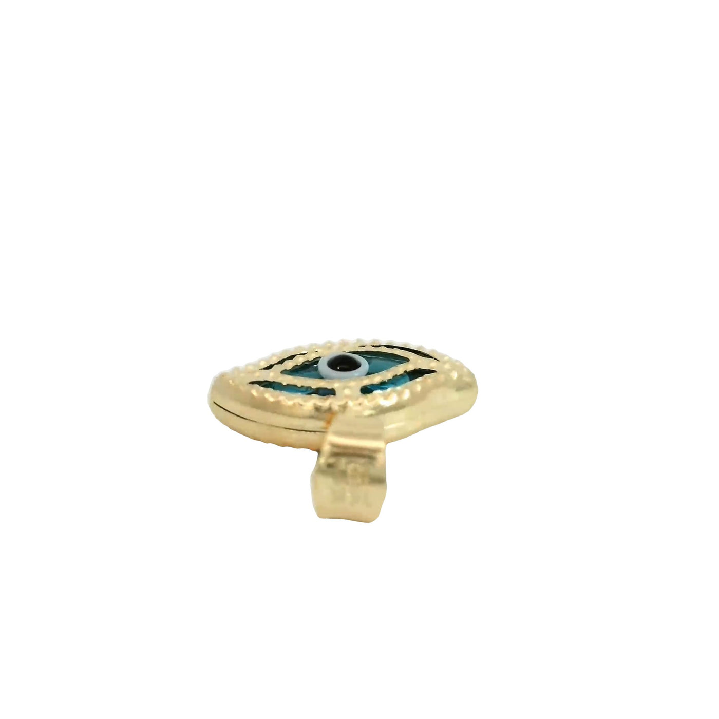 PENDANT 14K EVIL EYE BLUE EYE MILIGRAIN