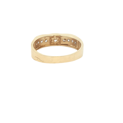 14 KARAT RING SIZE 10 WEIGHT: 3.6G : 5.4MM CZ STAR