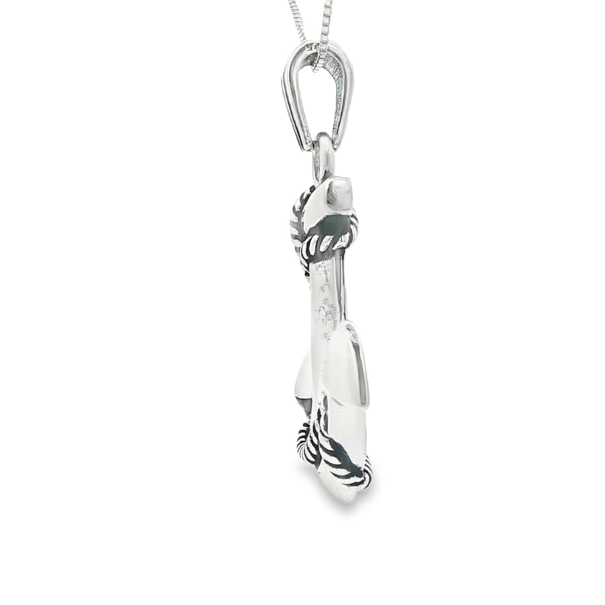 STERLING SILVER CHARM ANCHOR ROPE