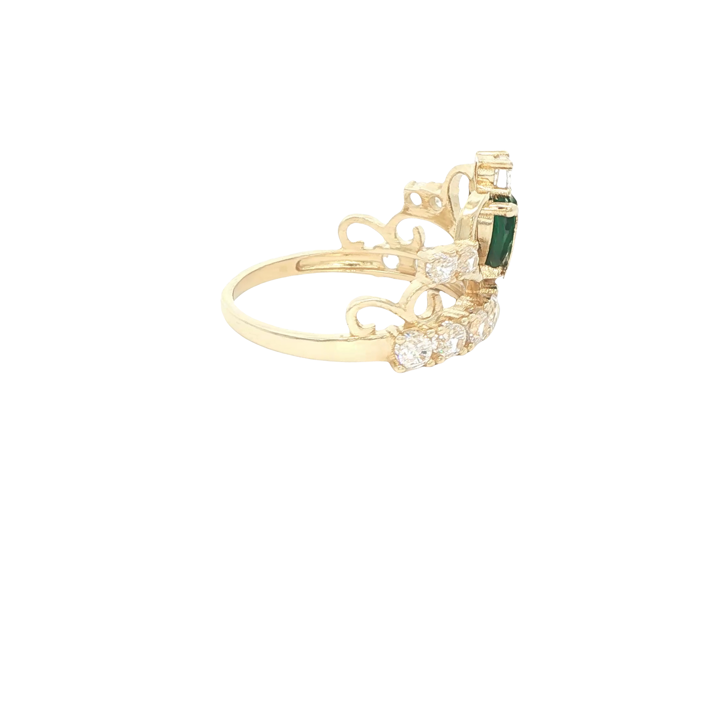 14 KARAT RING SIZE 7 WEIGHT: 3.7G : CZ QUINCE 15 G