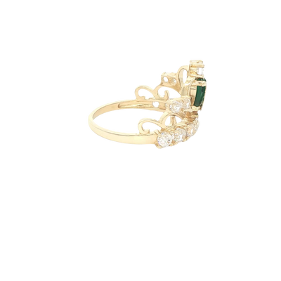 14 KARAT RING SIZE 7 WEIGHT: 3.7G : CZ QUINCE 15 G
