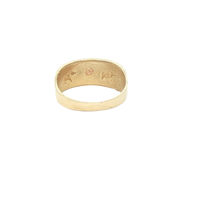 14 KARAT RING SIZE 8.75 WEIGHT: 3.8G : 8.5MM ELEFA
